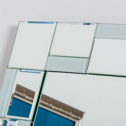 Espejo de baño rectangular moderno de 31,5 x 23,6 pulgadas con borde único