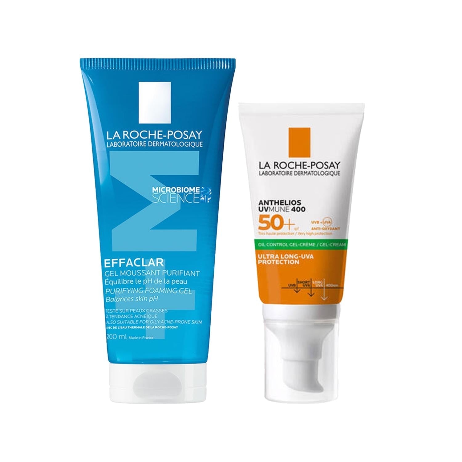 La Roche-Posay Effaclar purifying foaming gel with Anthelios UVMUNE 400 sunscreen set on Tampa Home & Garden Store
