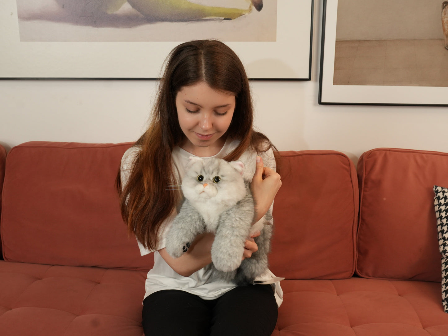 Soft and Lying Silver British Shorthair Plush