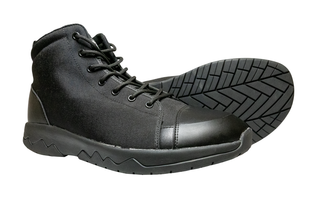 PCT Urban Hiker 5 Boot, black upper, leather toe, lug outsole, River Country Gear boot on Tampa Home & Garden Store