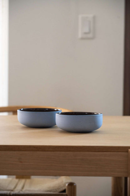 Handmade Porcelain Bowl and Forget Me Not Brown