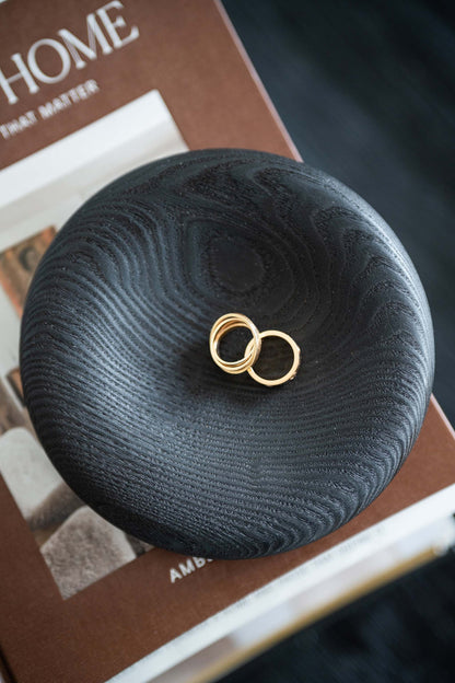 Hand Carved Wooden Jewelry Tray On A Vanity
