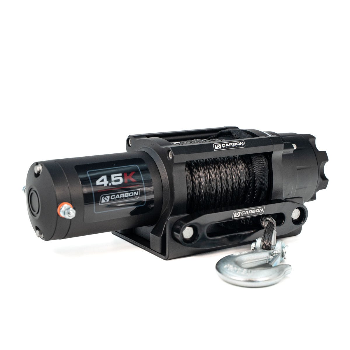 Carbon 4.5K ATV/Trailer Winch with steel cable and hook in black housing by Carbon Offroad USA on Tampa Home & Garden Store