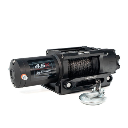 Carbon 4.5K ATV/Trailer Winch with steel cable and hook in black housing by Carbon Offroad USA on Tampa Home & Garden Store