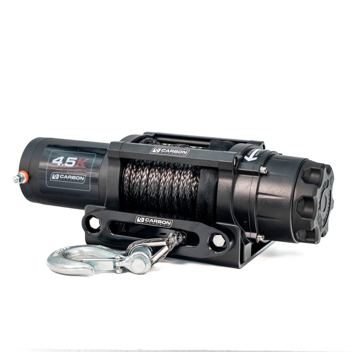 Carbon Offroad 4.5K ATV/Trailer Winch with 4500lb rating, black steel body on Tampa Home & Garden Store
