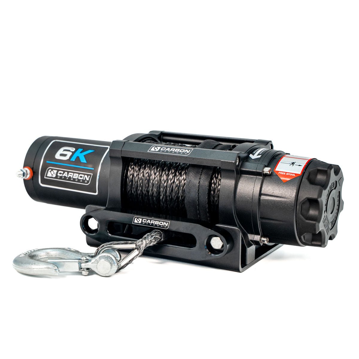 Carbon Offroad 6000lb ATV/Small 4X4 winch with steel rope and hook, Carbon Offroad USA on Tampa Home & Garden Store