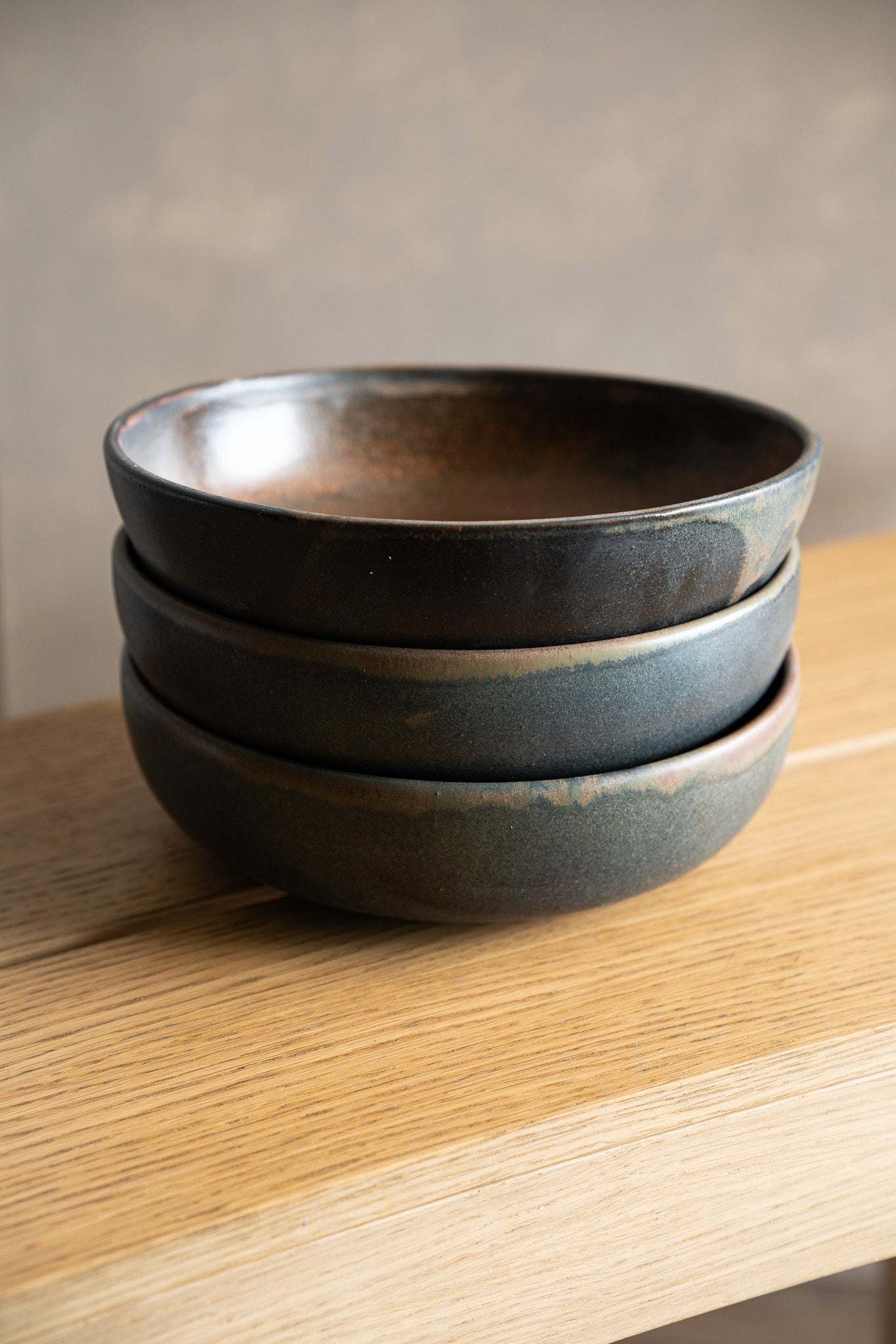 Rust Hand Dipped Stoneware Pasta and Bowl