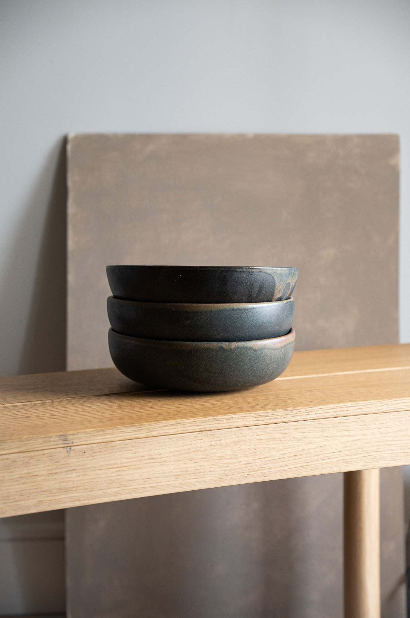 Rust Hand Dipped Stoneware Pasta and Bowl