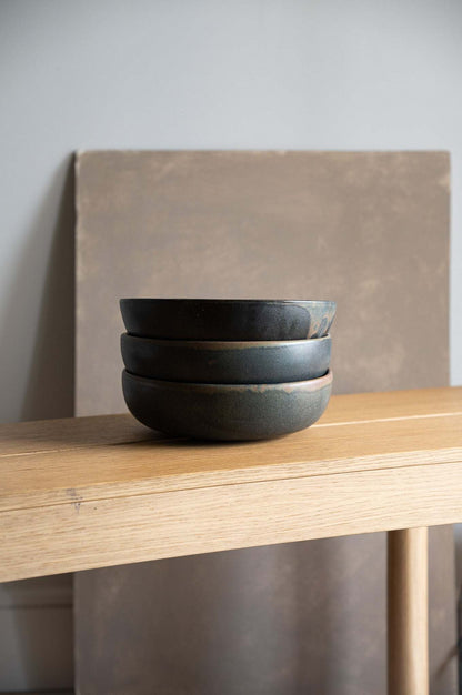 Rust Hand Dipped Stoneware Pasta and Bowl