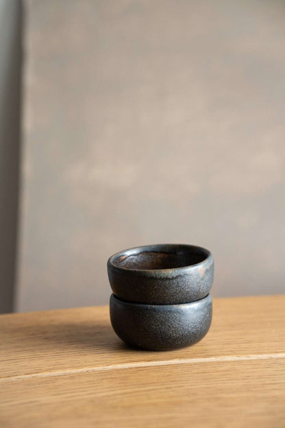 Handmade Rust Stoneware Pinch and Serving Bowl