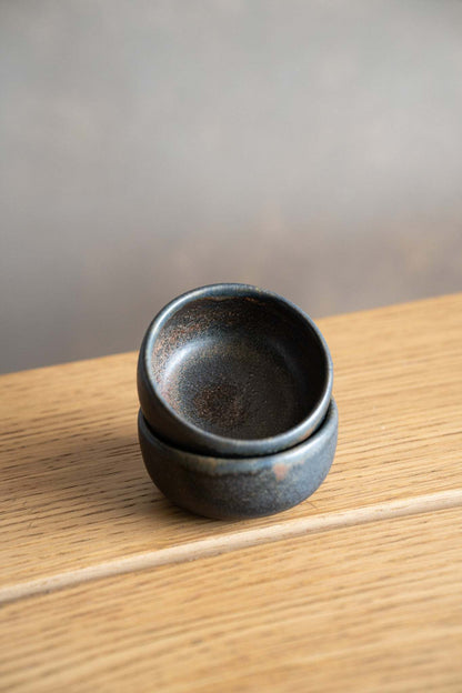 Handmade Rust Stoneware Pinch and Serving Bowl