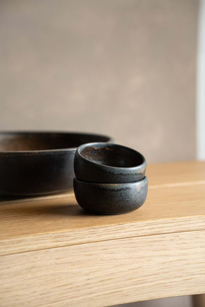 Handmade Rust Stoneware Pinch and Serving Bowl