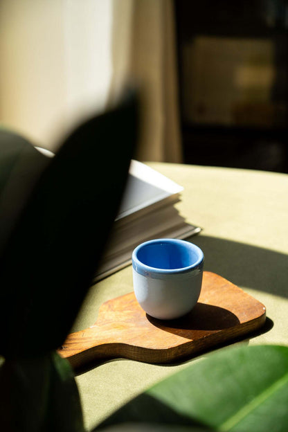 Handmade Porcelain Espresso Cup and Bright Glaze