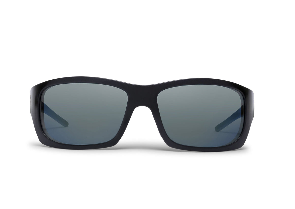 Outlaw - Bass sunglasses by Skeleton Optics, black frame with gray lenses on Tampa Home & Garden Store