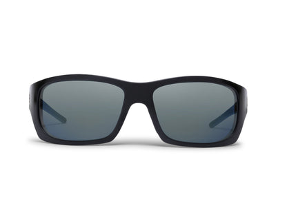 Outlaw - Bass sunglasses by Skeleton Optics, black frame with gray lenses on Tampa Home & Garden Store