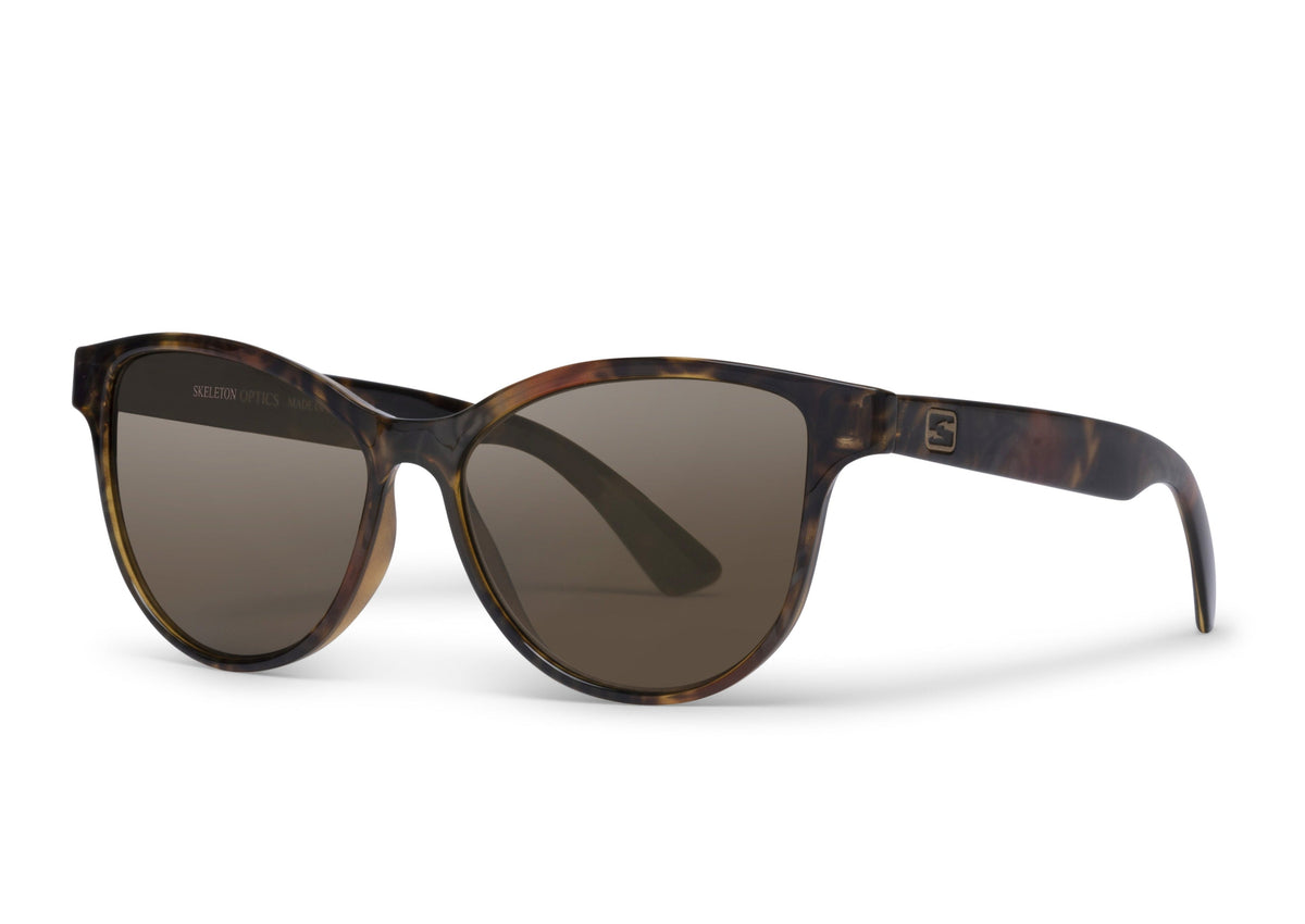 Mia Lava Verde Gloss sunglasses by Skeleton Optics in tortoiseshell frame with gray lenses on Tampa Home & Garden Store