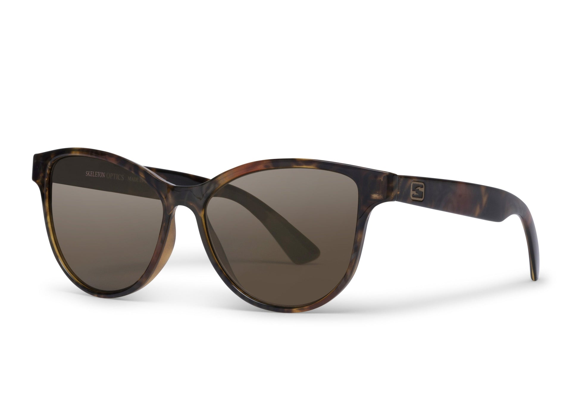 Mia Lava Verde Gloss sunglasses by Skeleton Optics in tortoiseshell frame with gray lenses on Tampa Home & Garden Store
