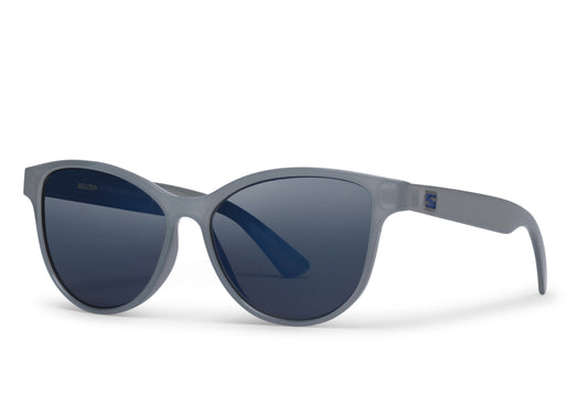 Mia Sage Translucent Gloss sunglasses by Skeleton Optics, gray frame with blue lenses on Tampa Home & Garden Store