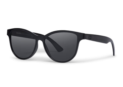 Mia Gloss Black sunglasses by Skeleton Optics with rounded frames and dark lenses on Tampa Home & Garden Store