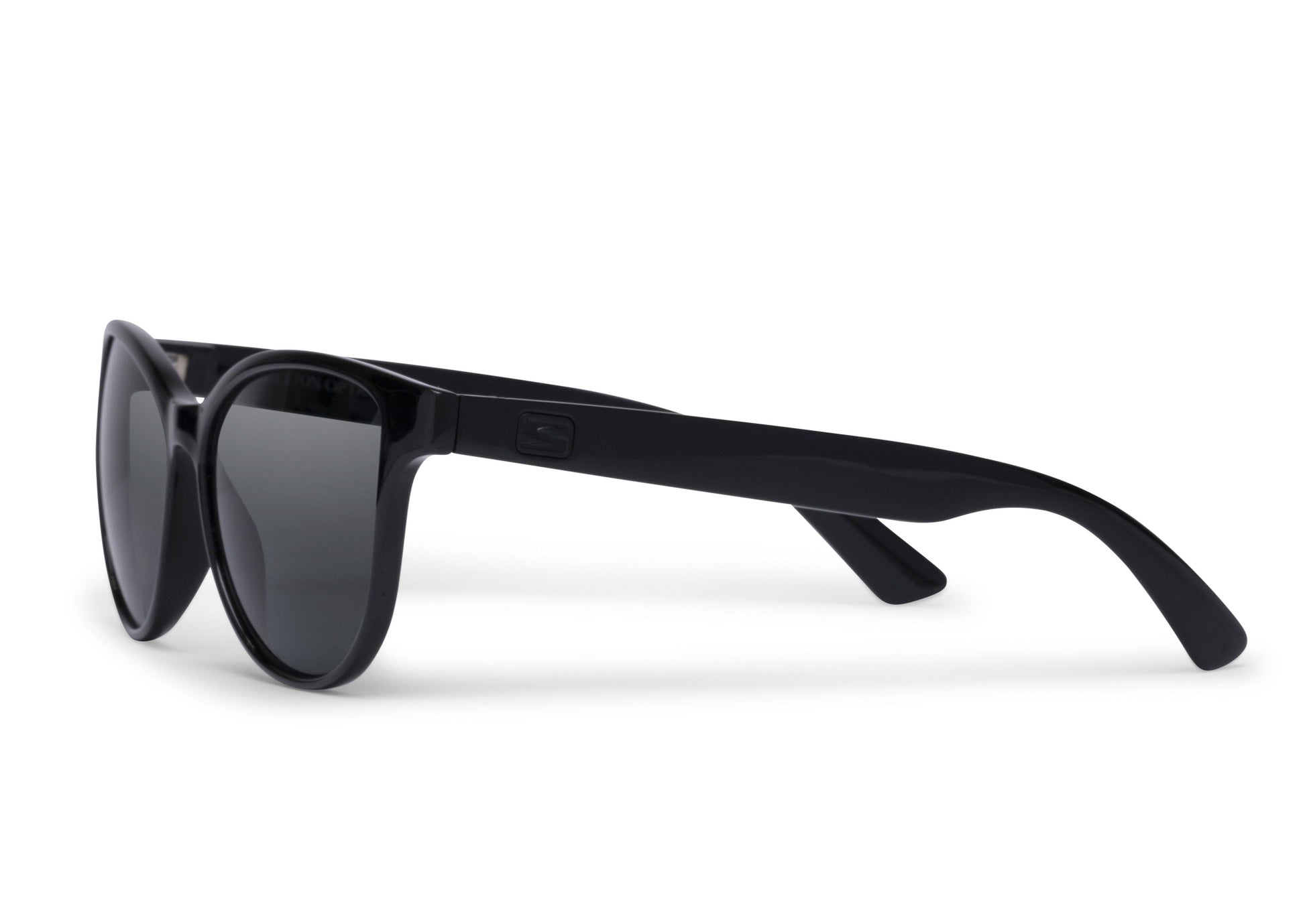 Mia Gloss Black sunglasses with glossy black frame by Skeleton Optics on Tampa Home & Garden Store
