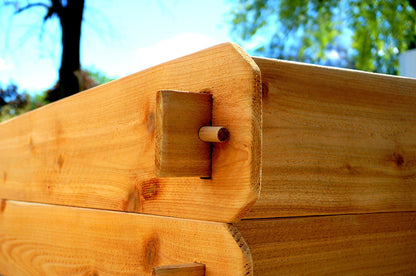 Timberlane Gardens raised garden bed kit 2-tier cedar wood with mortise joints on Tampa Home & Garden Store
