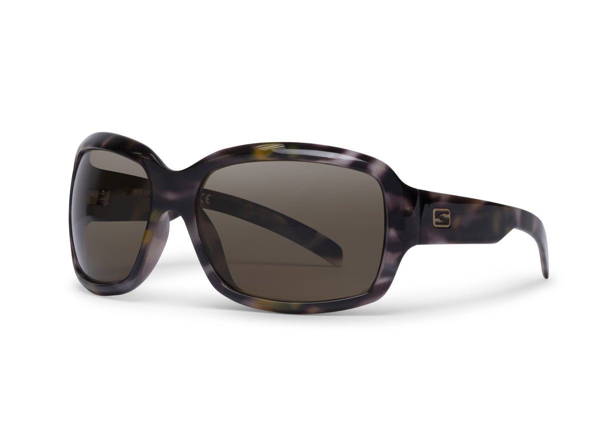 Serena Sequoia Gloss sunglasses with tortoiseshell frame and dark lenses by Skeleton Optics on Tampa Home & Garden Store