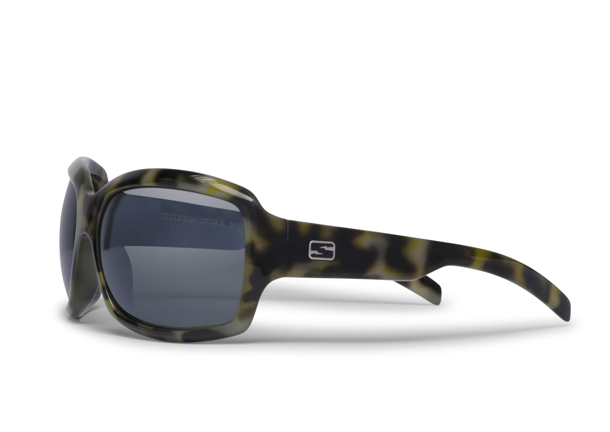Serena Everglades Gloss Sunglasses tortoiseshell frame with dark lenses by Skeleton Optics on Tampa Home & Garden Store