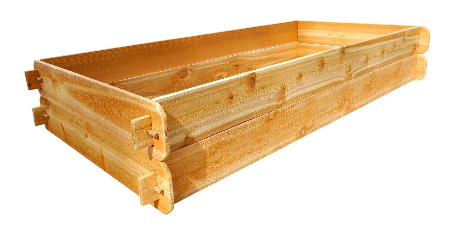 Timberlane Gardens raised garden bed kit set (two 3x6), cedar finish wooden planter on Tampa Home & Garden Store