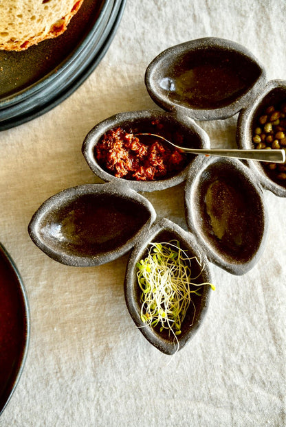 Handmade Stoneware Dish and Pumpernickel Glaze