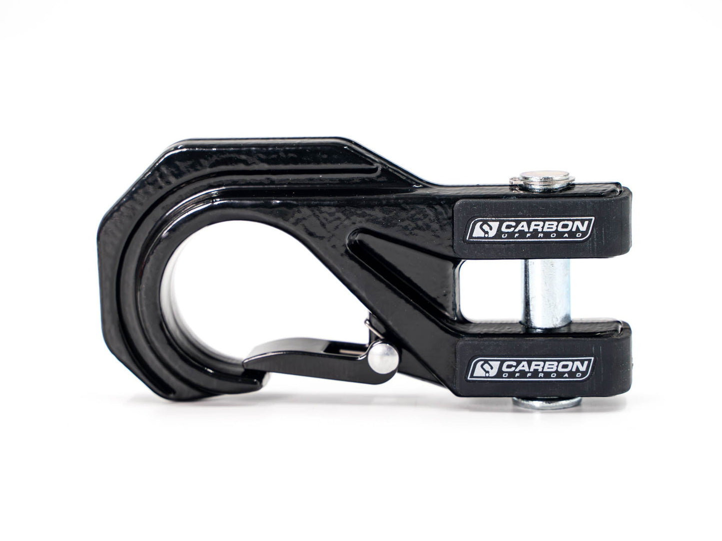 Carbon Offroad Mega Pro Winch Hook, black steel lifting hook with Carbon Offroad USA logo on Tampa Home & Garden Store