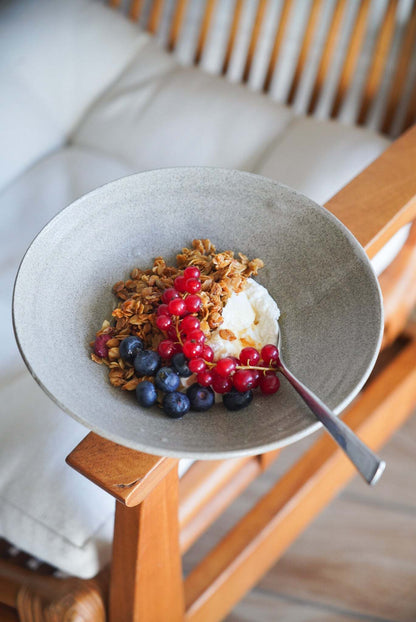 Handmade Stoneware and Concrete Straw Hat Plates