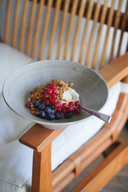 Handmade Stoneware and Concrete Straw Hat Plates