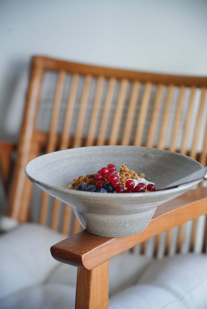 Handmade Stoneware and Concrete Straw Hat Plates