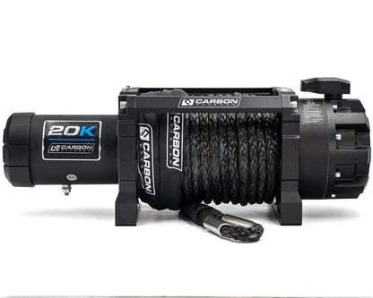 Winch Carbon Scout Pro 20K by Carbon Offroad USA with braided rope black housing on Tampa Home & Garden Store