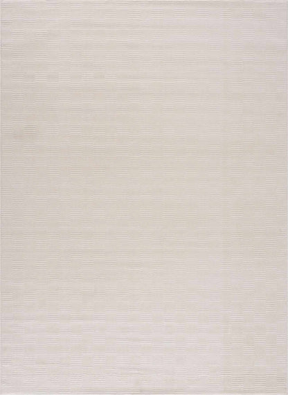 Kazuma Cream Checkered Washable Area Rug by Boutique Rugs, cream rug with checkered texture on Tampa Home & Garden Store