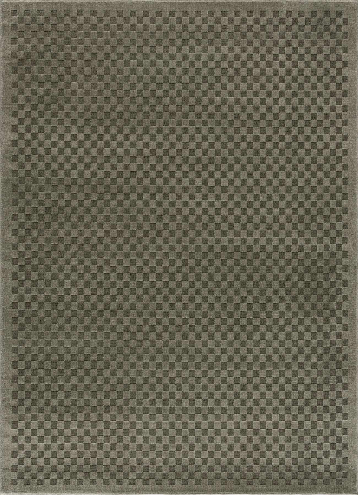Gaiwan Olive Green Washable Area Rug checkerboard pattern Boutique Rugs on Tampa Home & Garden Store