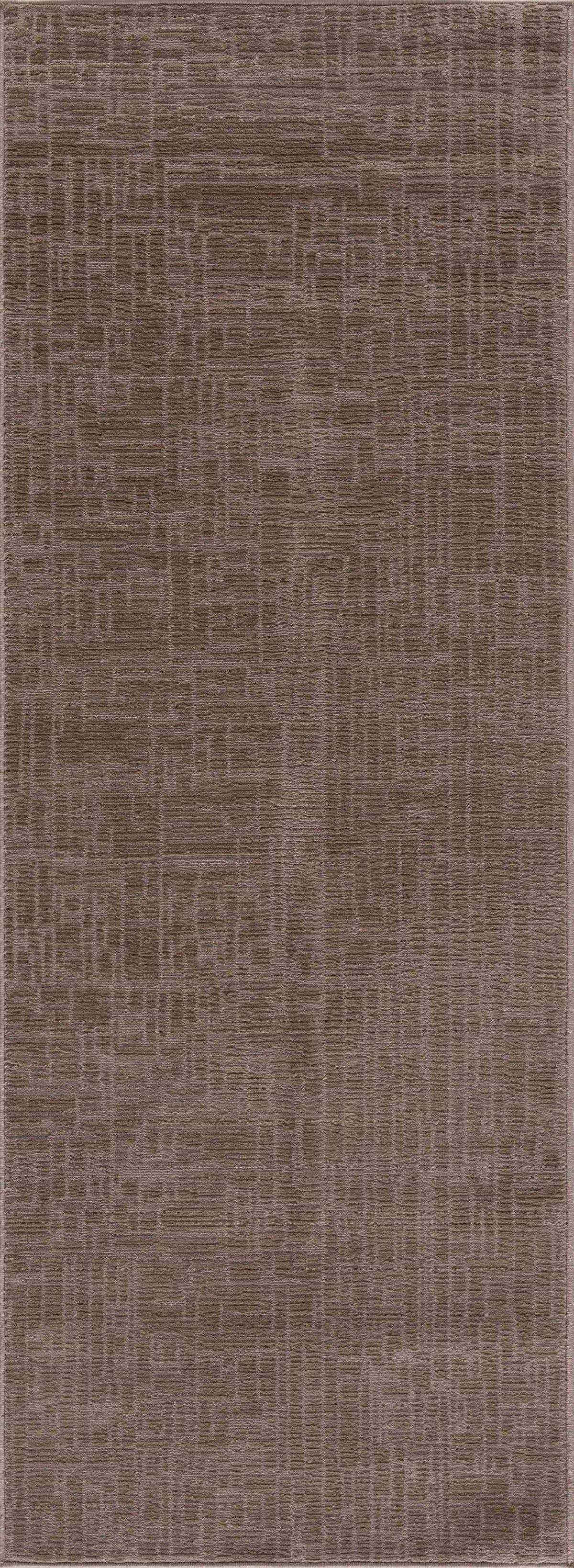Leanna light brown washable area rug by Boutique Rugs with a subtle grid texture on Tampa Home & Garden Store