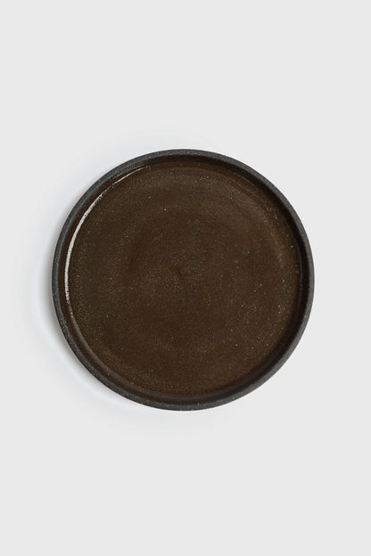 Handmade Stoneware Dinner Plate in Pumpernickel