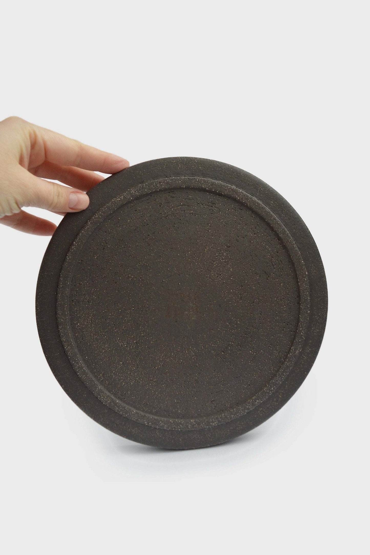 Handmade Stoneware Dinner Plate in Pumpernickel