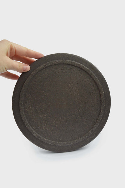 Handmade Stoneware Dinner Plate in Pumpernickel