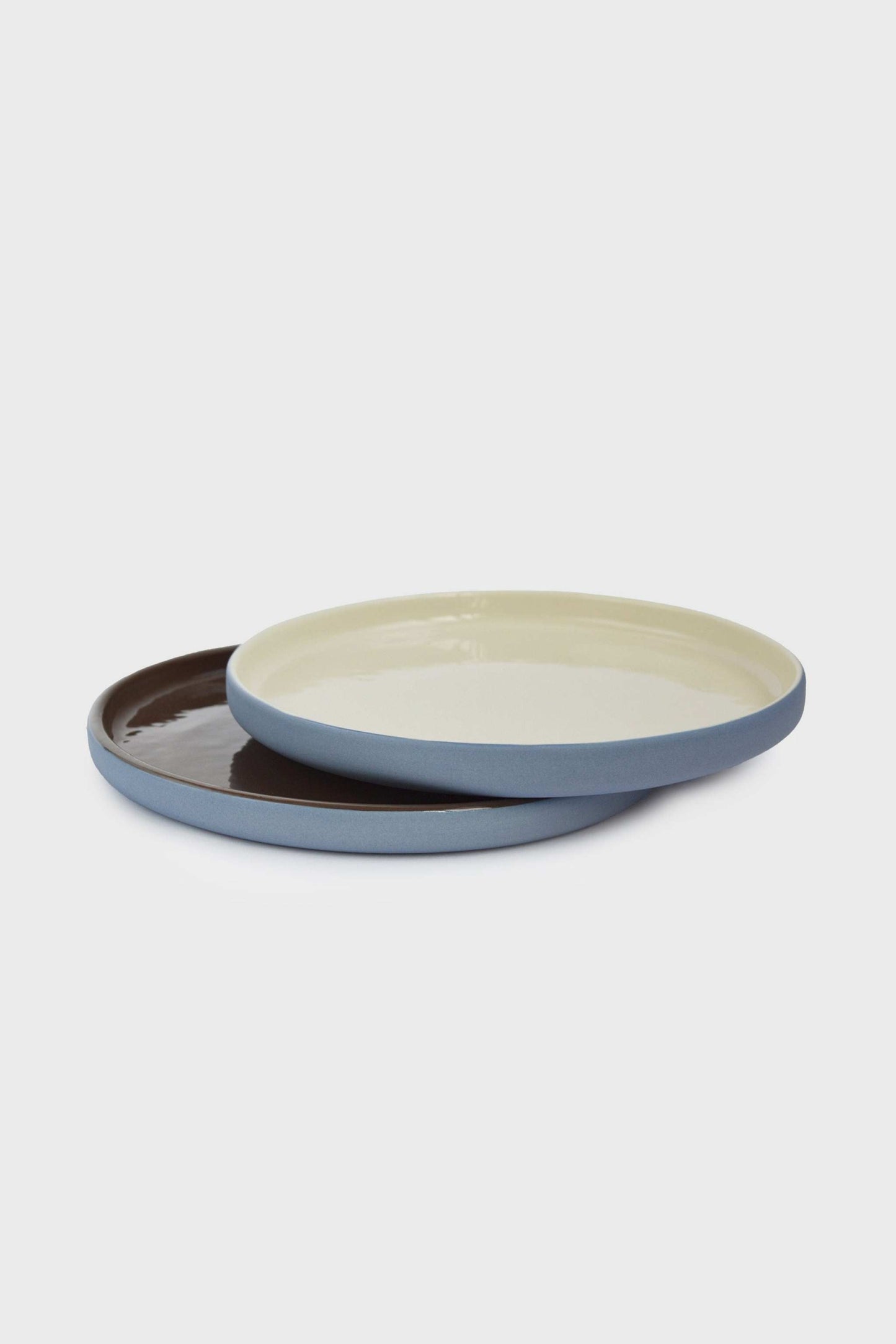 Handmade Blue Plates and Forget Me Flower Design