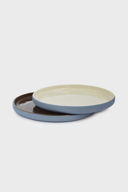 Handmade Blue Plates and Forget Me Flower Design