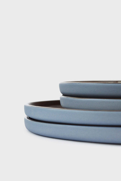 Handmade Blue Plates and Forget Me Flower Design