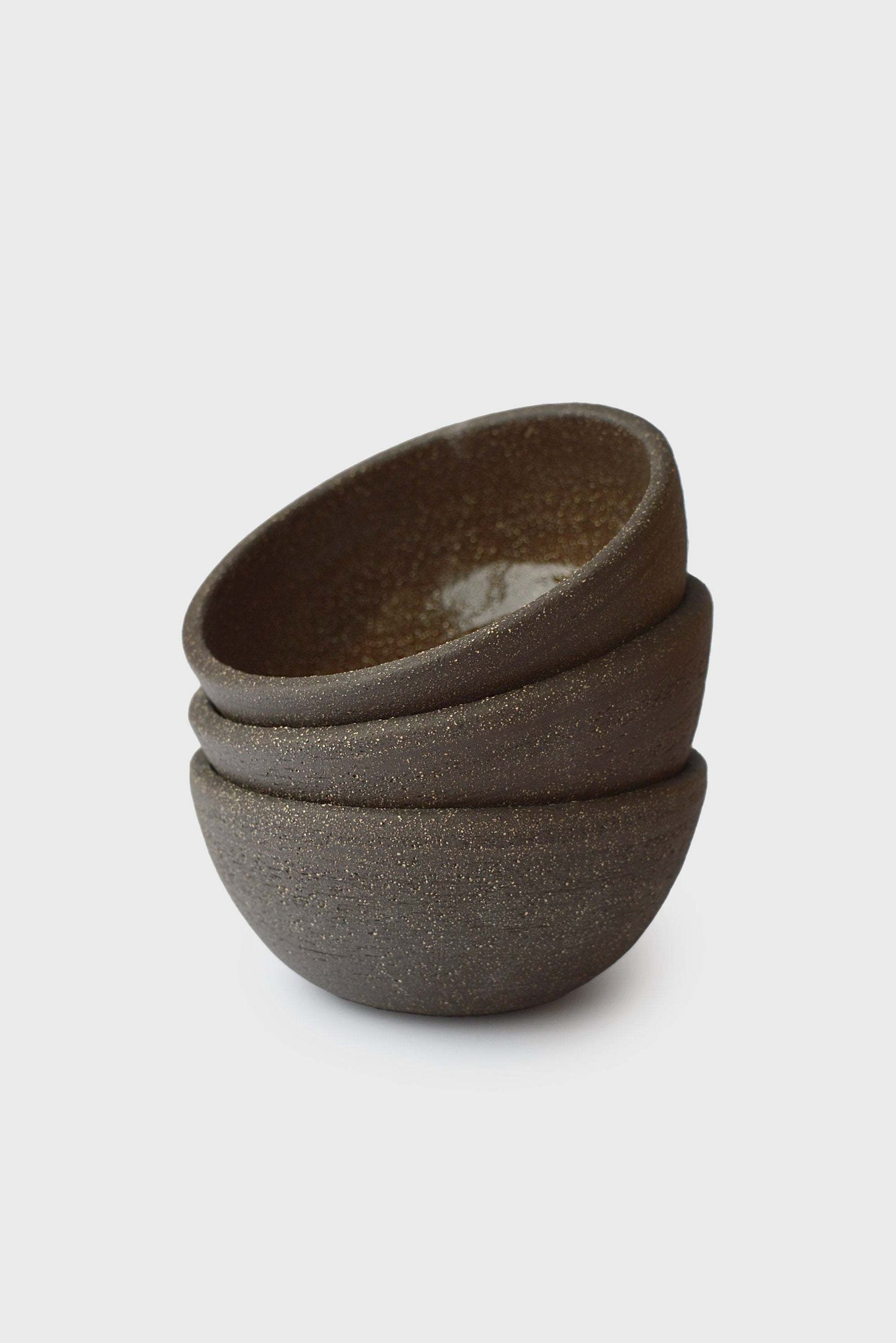 Handmade Dark Stoneware Bowl of Pumpernickel