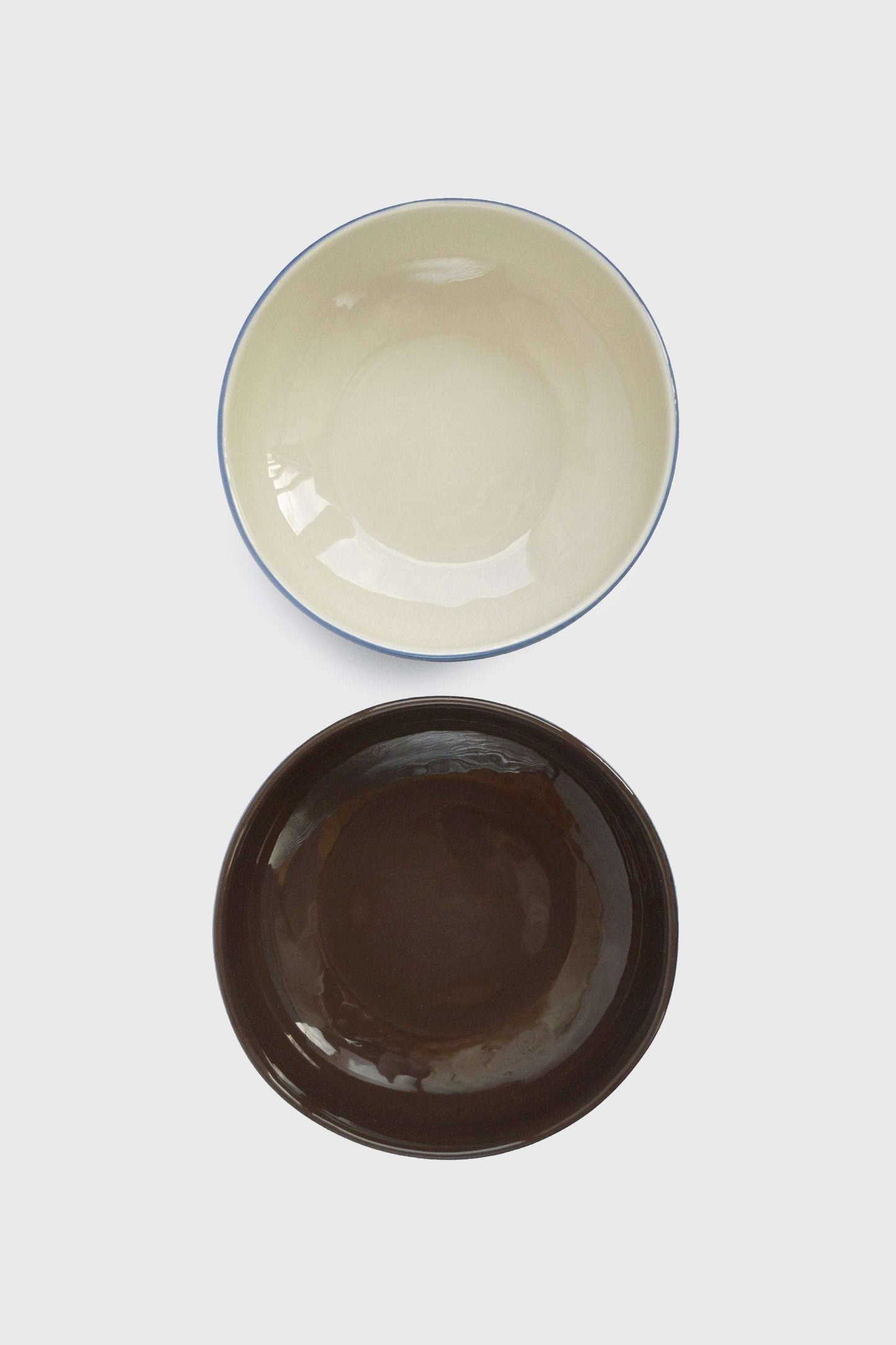 Handmade Porcelain Bowl and Forget Me Not Brown