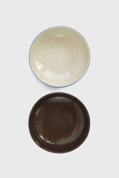 Handmade Porcelain Bowl and Forget Me Not Brown