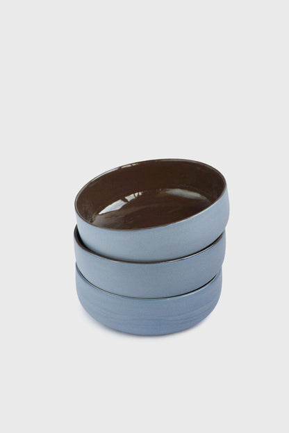 Handmade Porcelain Bowl and Forget Me Not Brown