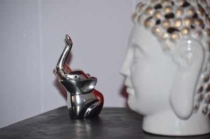 Vibhsa elephant ring holder, 4 in, silver finish jewelry organizer on Tampa Home & Garden Store