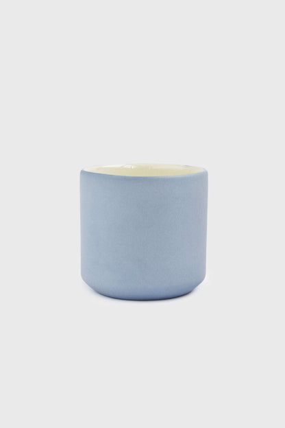 Handmade Porcelain Cup in Forget Me Not and Brown