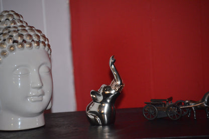 Vibhsa Elephant Ring Holder, silver finish, 4 inch jewelry organizer on Tampa Home & Garden Store
